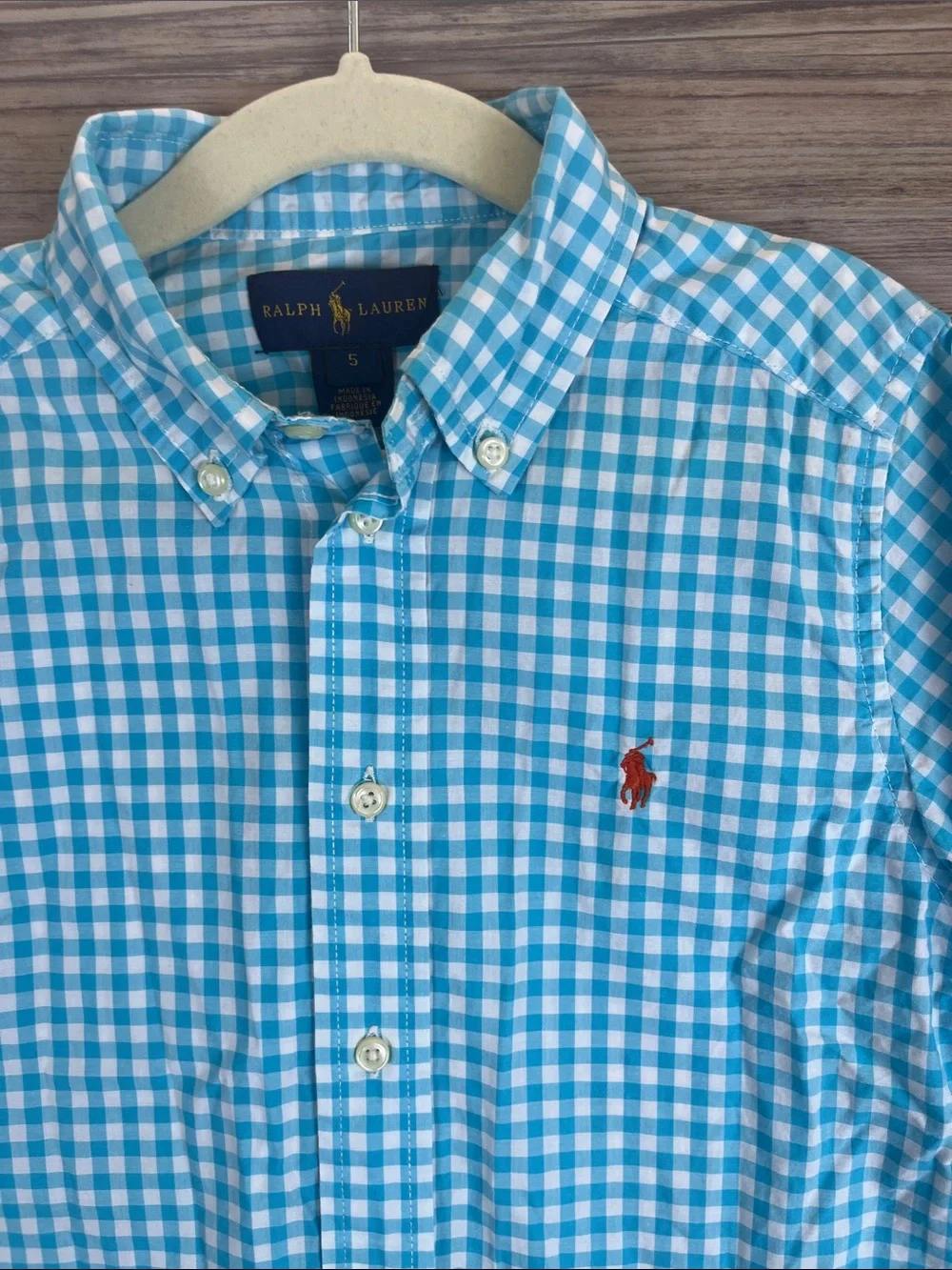 Boy's Polo Ralph Lauren 100% Cotton Gingham Button-Down Shirt Back to School